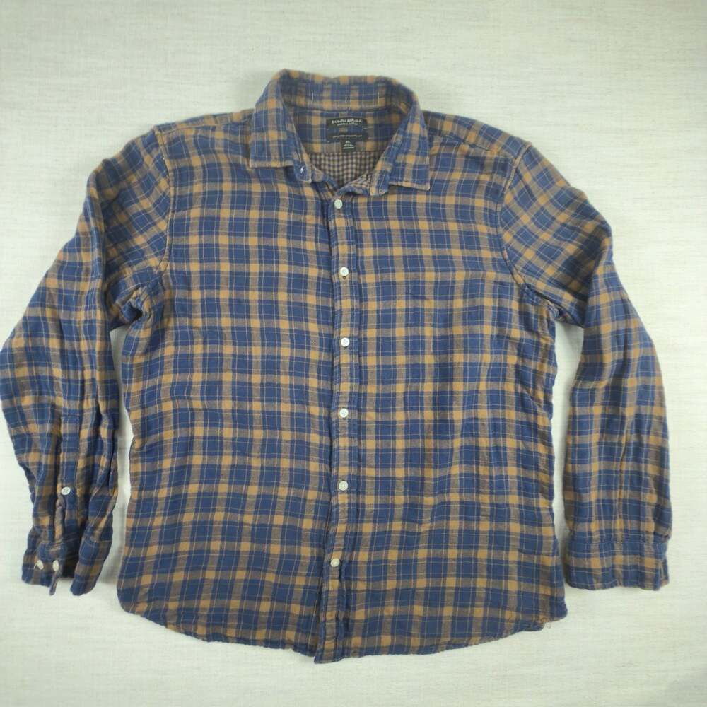 Banana Republic Untucked Standard Fit Plaid Shirt XL.